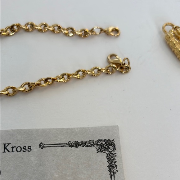 FINAL! VTG! Camrose & Kross Timeless Gold Link Chain Necklace Bracelet Set - Picture 8 of 9